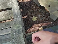 public piss with huge mushroom tipped thick cock