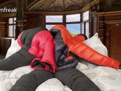 Bed humping and solo play with toys from a Canadian