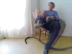 The new vacuum cleaner loves to suck cock