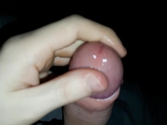 Teenager Fellow Lad Blows a Fountain in Sofa