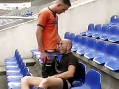 Fucked by straight Arab in stadium