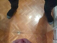 Slow mo cumshot on the mirror