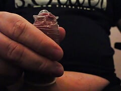 Cum in condom 2