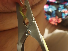 Cbt with nipple piercing and butt plug
