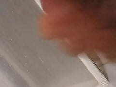 I jerk in my buddys bathroom, with him and his girlfriend right outside the door. She fucks with me and him