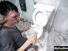 Hot gay stepbrother caught in action by black stepbrothers