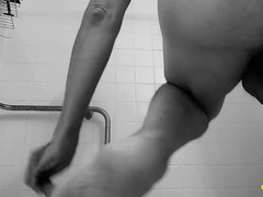 Soaped Up Hairy Man Unloads His Fountain All Over