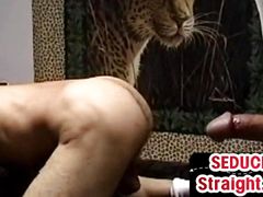 Black str8 amateur dude gets sucked by DILF till cumshot