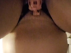 Tart luvs railing her fake penis and taking anal invasion