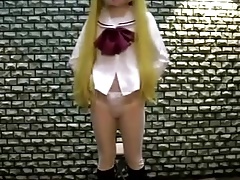 kigurumi masturbating her dick
