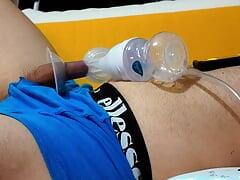 Trying out Breast Pump on my foreskin.