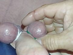 Small Penis and Little Tied Nuts Unloads Some Cum!
