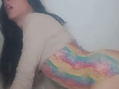 cute femboy rides cock