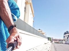 Hot Guy Walking and Touching His Cock in a Risky Way in Public Places