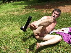 Doug Outdoor Dildo Ass Fuck and Ass Stretching