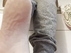 Dirty soles man feet