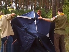 young threesome teen boys in public