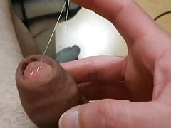 Precum web & foreskin (insane close up)!