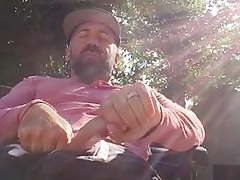 He jerks off in his garden