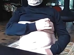 grandpa cum on webcam