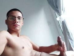 Big black cock man pleasures himself with his massive dick