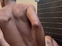 Molten hetero fellow jacking off at the gym’s douche(donk,prick)