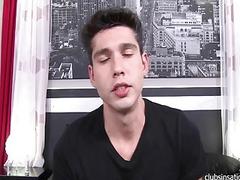 Broke male masturbates for some cash