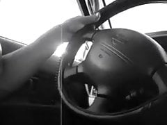 Young Latino thug driving