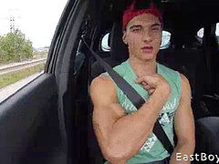 Jared Shaw's Outdoor Casting in Prague Leads to Muscled Hunk Jerking Off