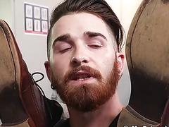 Patient licking doctors feet for cum