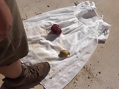 crush fruits on white 1 dress