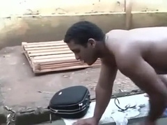 Threesome in the courtyard