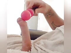 Squirting piss and cumming