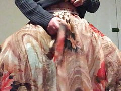 Another cumshot on my favourite skirts (hoopskirt on)