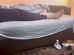 cumshot in bed - romanian guy