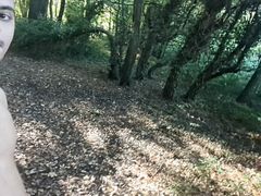 Cock out in the woods