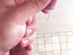 Big cumshot on her dirty panties.