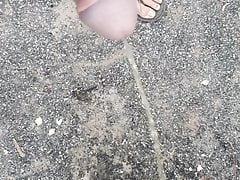 Pissing outside