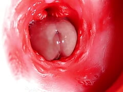 This beautiful pussy is pulsating and squeezing my cock! Camera inside the hole!