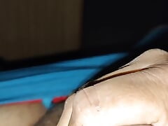 Stroking My Cock on the Patio with the Lights on so Everyone Can Watch