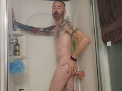 Big dildos and showers for some serious anal fun