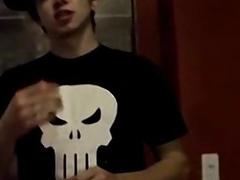 Thug Ian Madrox strokes cock alongside straight jock