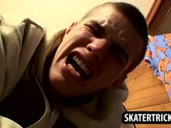 2 Skater Otters Taking Turns Slapping Each Other