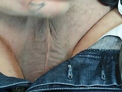 horny Amateur jerks his big Cock and touches the Balls