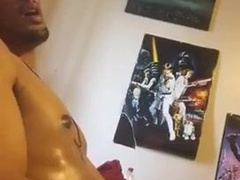 Jizz FOUNTAIN after edging and fapping on while on E