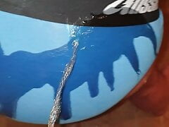 Pissing his underwear