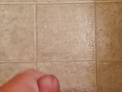 Jerking off a Massive 10 spurt cumshot listen to it hit the