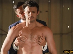 GAY STUD X - Inked stud barebacking soft bottom before toying with object