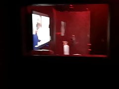 completely naked in adult theater cabin