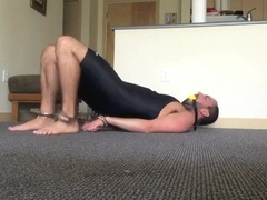 Wrestler Cuffed, Barefoot, and Humiliated